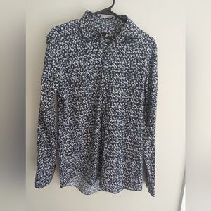 JF J Ferrar Slim Fit Men's Casual Button Up Shirt - Floral Print